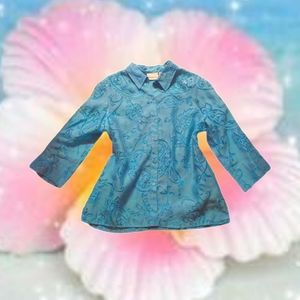 Alfred Dunner paisley mermaidcore shirt